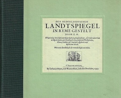 Omslag van Den Landtspiegel, tweedehands boek bij Boekhandel Bloks