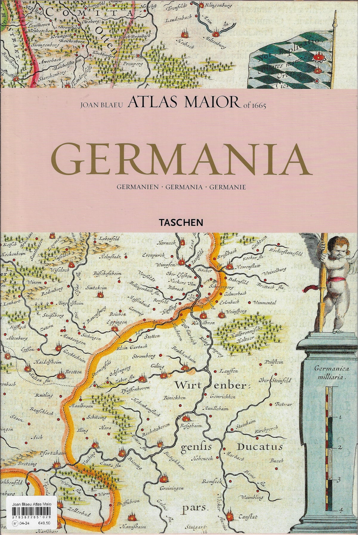 Omslag van Joan Blaeu Atlas Maior 1665 Germania meertalig, tweedehands boek bij Boekhandel Bloks