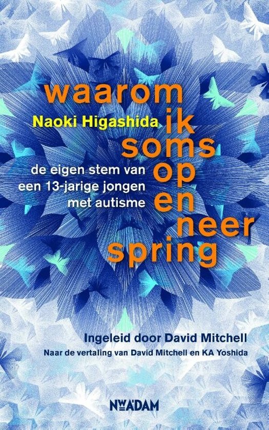 Omslag van Waarom ik soms op en neer spring, tweedehands boek bij Boekhandel Bloks