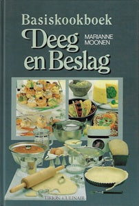 Omslag van Basiskookboek deeg en beslag door Marianne Moonen, tweedehands boek bij Boekhandel Bloks
