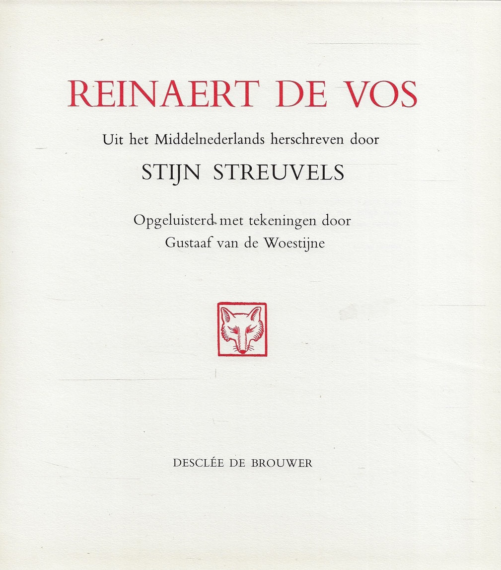 Omslag van Reinaert de vos (Genummerd 0826/1000), tweedehands boek bij Boekhandel Bloks