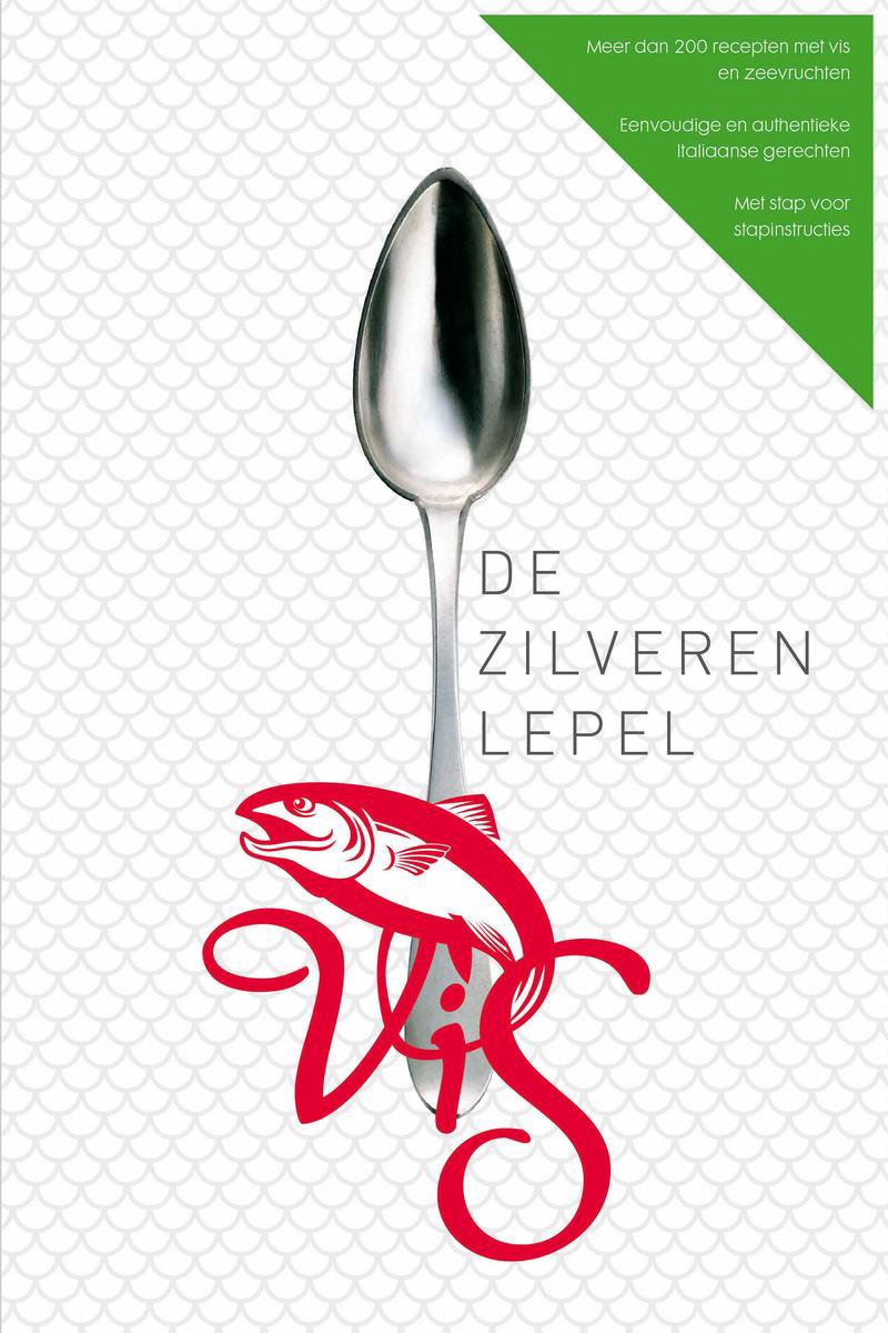 Omslag van De Zilveren Lepel, Vis, tweedehands boek bij Boekhandel Bloks