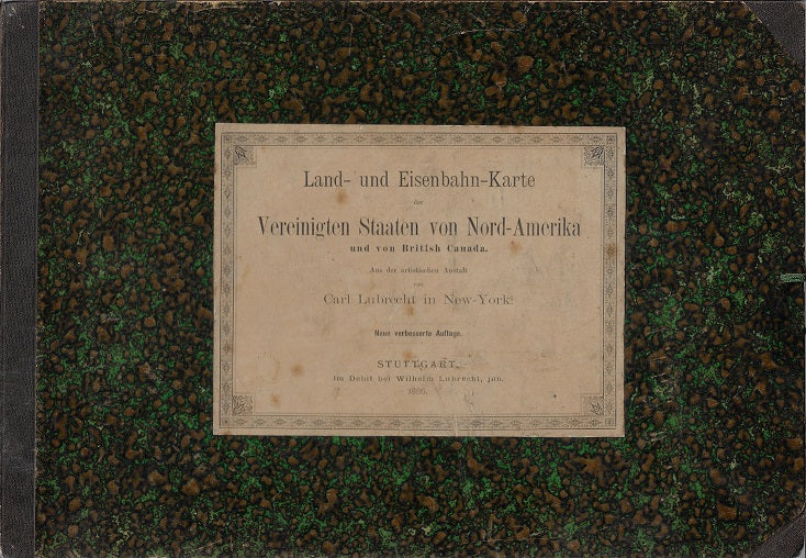 Omslag van Land- und Eisenbahn-Karte der Vereinigten Staaten von Nord-Amerika und von British Canada, tweedehands boek bij Boekhandel Bloks