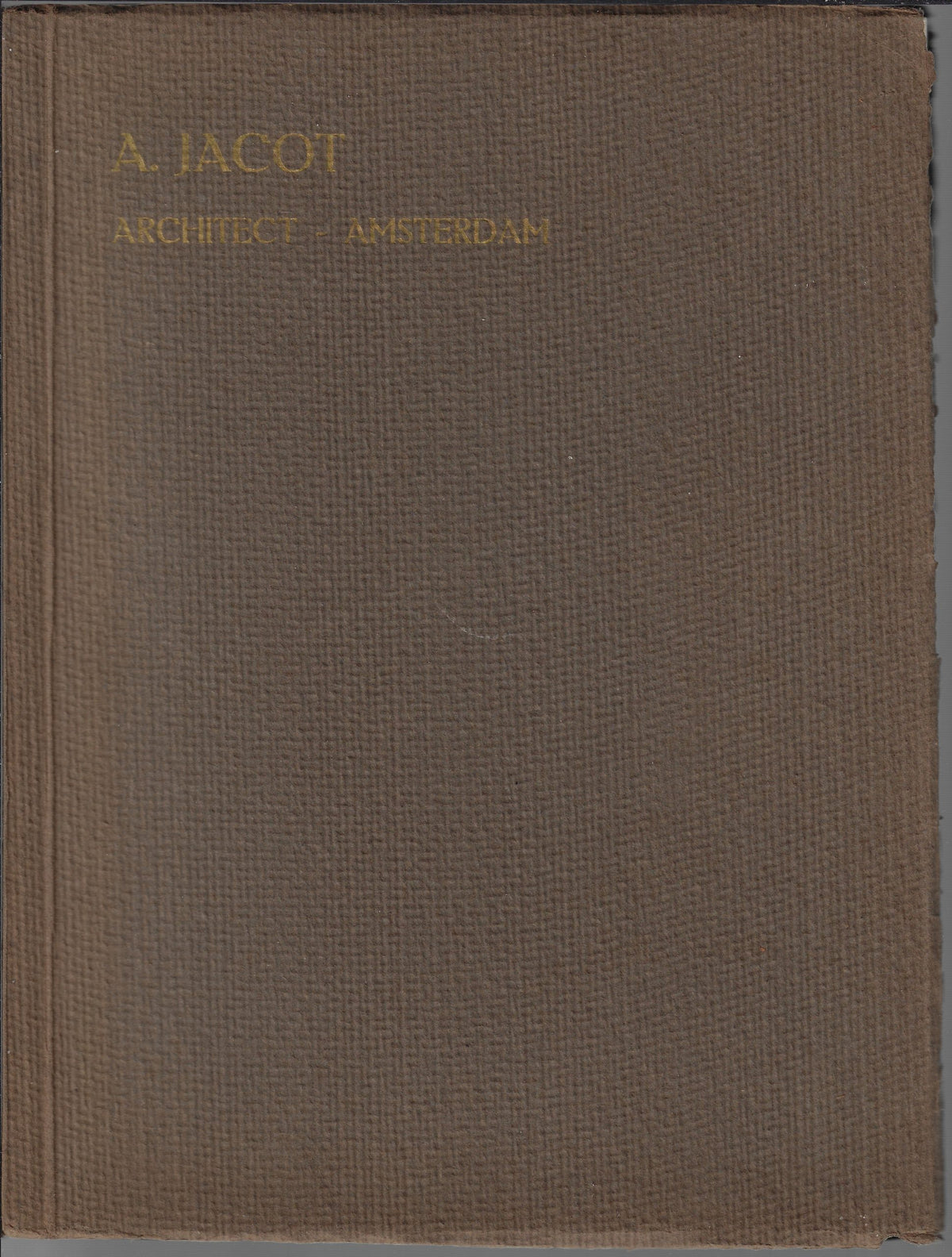 Omslag van A. Jacot. Architect - Amsterdam. Villa's, tweedehands boek bij Boekhandel Bloks