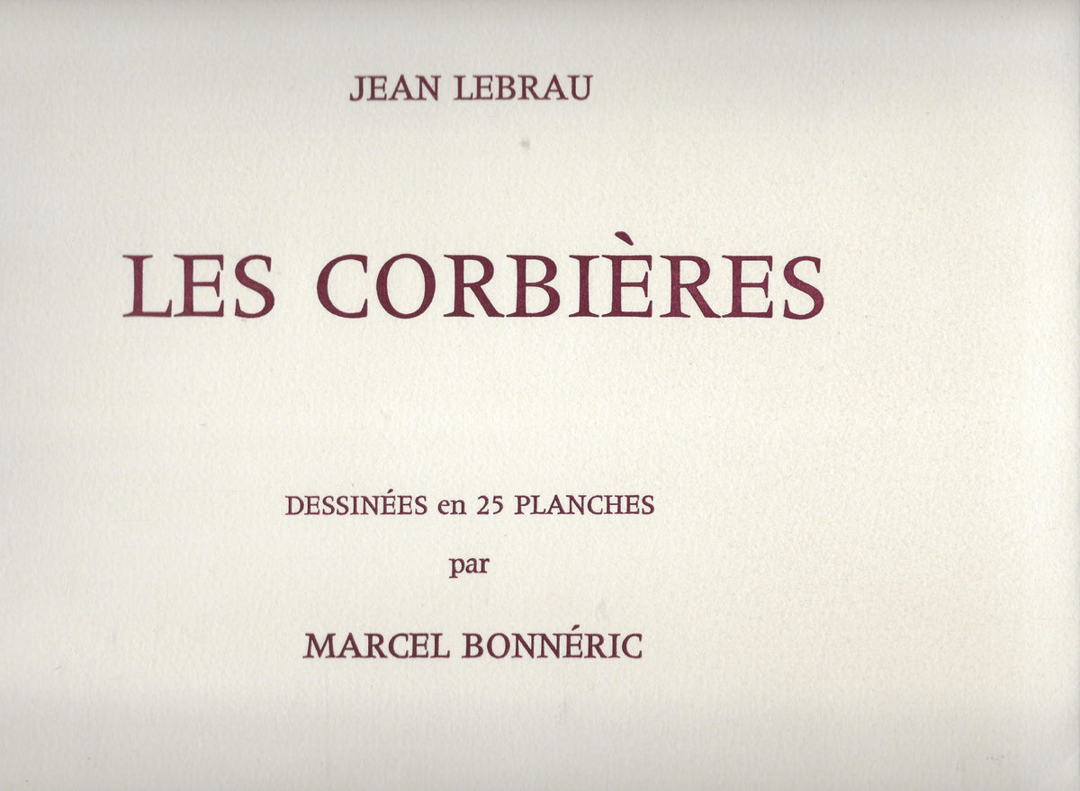 Omslag van Les Corbières. Dessinées en 25 planches par Marcel Bonnéric., tweedehands boek bij Boekhandel Bloks