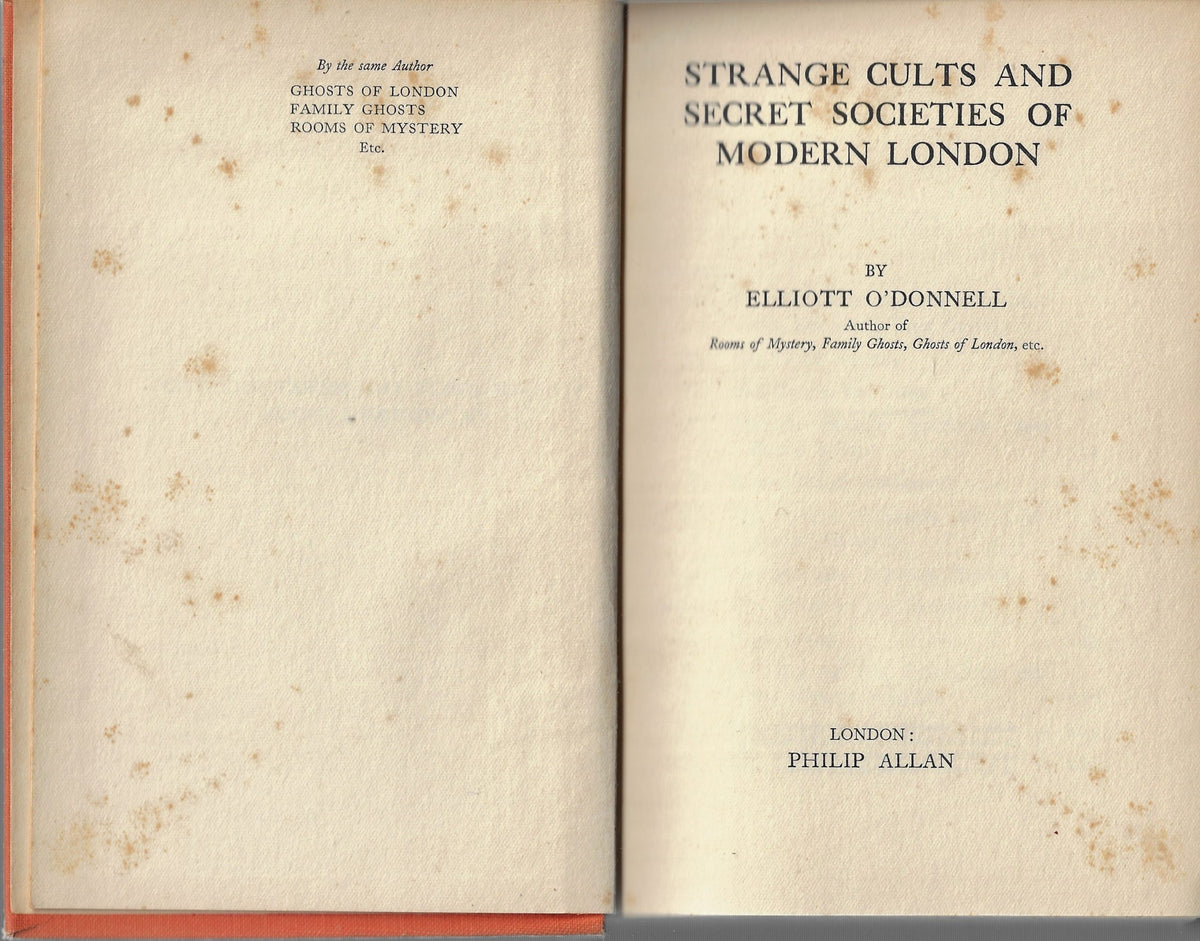 Omslag van Strange cults and secret societies of modern London, tweedehands boek bij Boekhandel Bloks