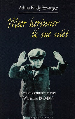 Omslag van Meer herinner ik me niet door Blady Szwajger, tweedehands boek bij Boekhandel Bloks