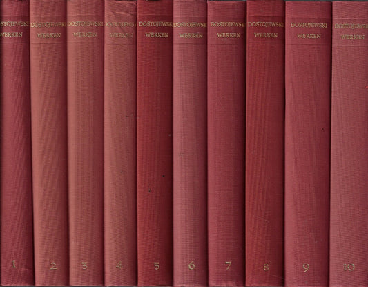 Omslag van Dostojewski - Verzamelde werken 10 delen, tweedehands boek bij Boekhandel Bloks