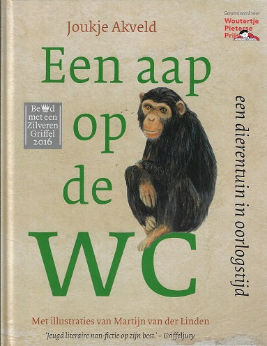 Omslag van Een aap op de wc, tweedehands boek bij Boekhandel Bloks