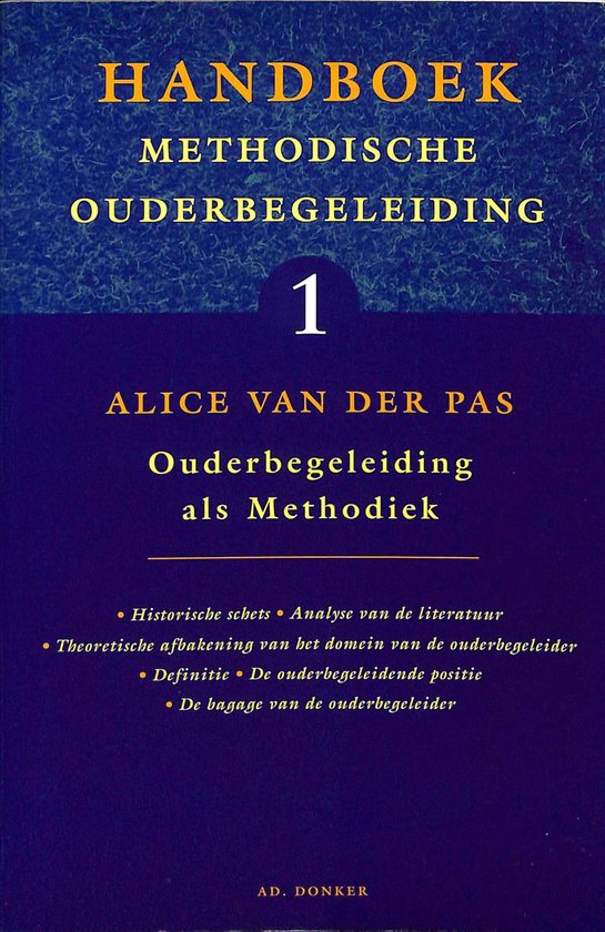 Omslag van Handboek methodische ouderbegeleiding 1 door A. van der, tweedehands boek bij Boekhandel Bloks