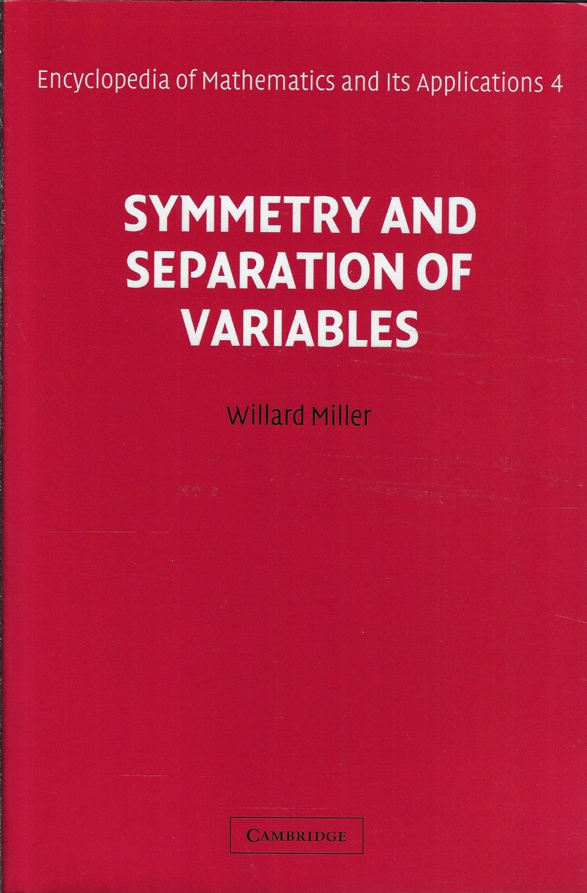 Omslag van Symmetry and Separation of Variables door Jr. Miller, tweedehands boek bij Boekhandel Bloks
