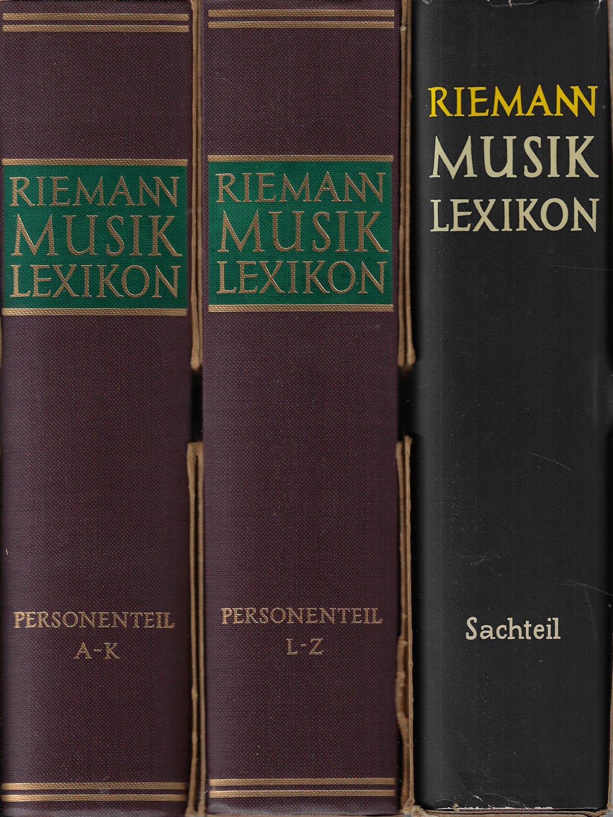 Omslag van Riemann Musiklexikon I II III, tweedehands boek bij Boekhandel Bloks