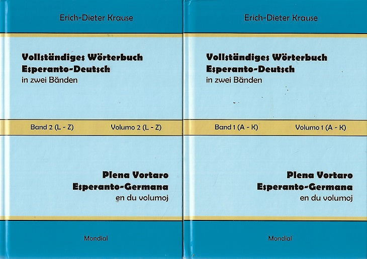 Omslag van Vollstandiges Wörterbuch Esperanto-Deutsch in zwei Bände, A-Z, tweedehands boek bij Boekhandel Bloks