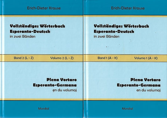 Omslag van Vollstandiges Wörterbuch Esperanto-Deutsch in zwei Bände, A-Z, tweedehands boek bij Boekhandel Bloks