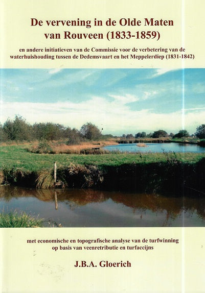 Omslag van De vervening in de Olde Maten van Rouveen (1833-1859) door J.B.A. Gloerich, tweedehands boek bij Boekhandel Bloks