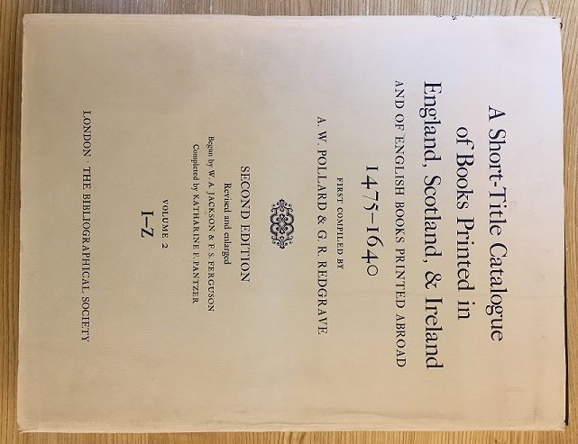Omslag van A short-title catalogue of books printed in England, Scotland, & Ireland 1475-1640, tweedehands boek bij Boekhandel Bloks