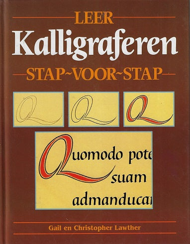 Omslag van Leer kalligraferen stap-voor-stap, tweedehands boek bij Boekhandel Bloks