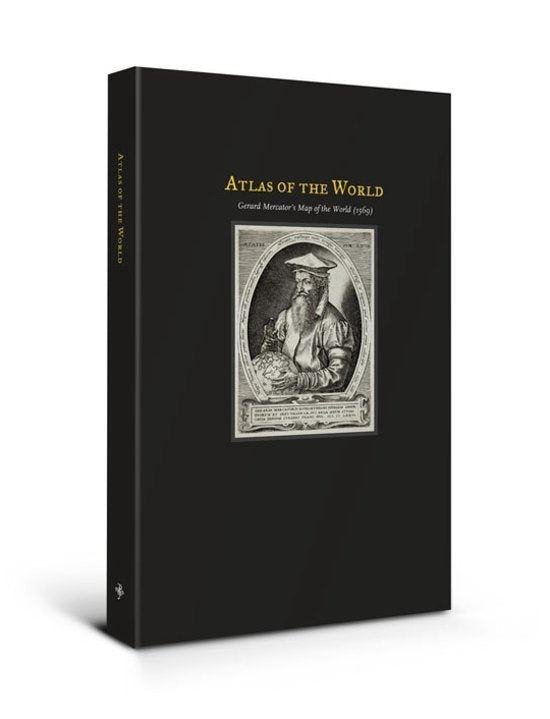 Omslag van Atlas van de Wereld / de wereldkaart van Gerard Mercator uit 1569, tweedehands boek bij Boekhandel Bloks
