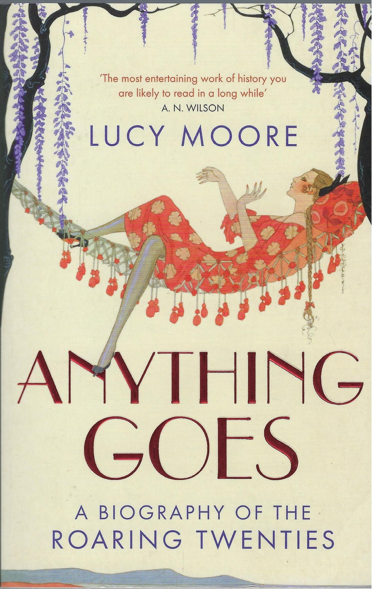 Omslag van Anything Goes, a biography of the roaring twenties, tweedehands boek bij Boekhandel Bloks