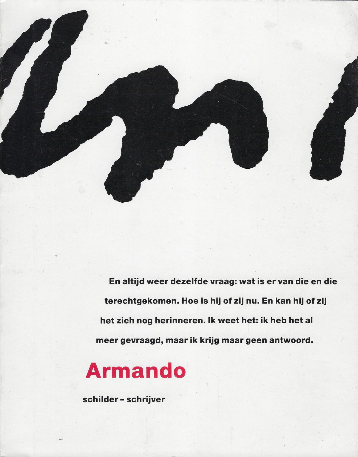 Omslag van Armando schilder-schrijver, tweedehands boek bij Boekhandel Bloks