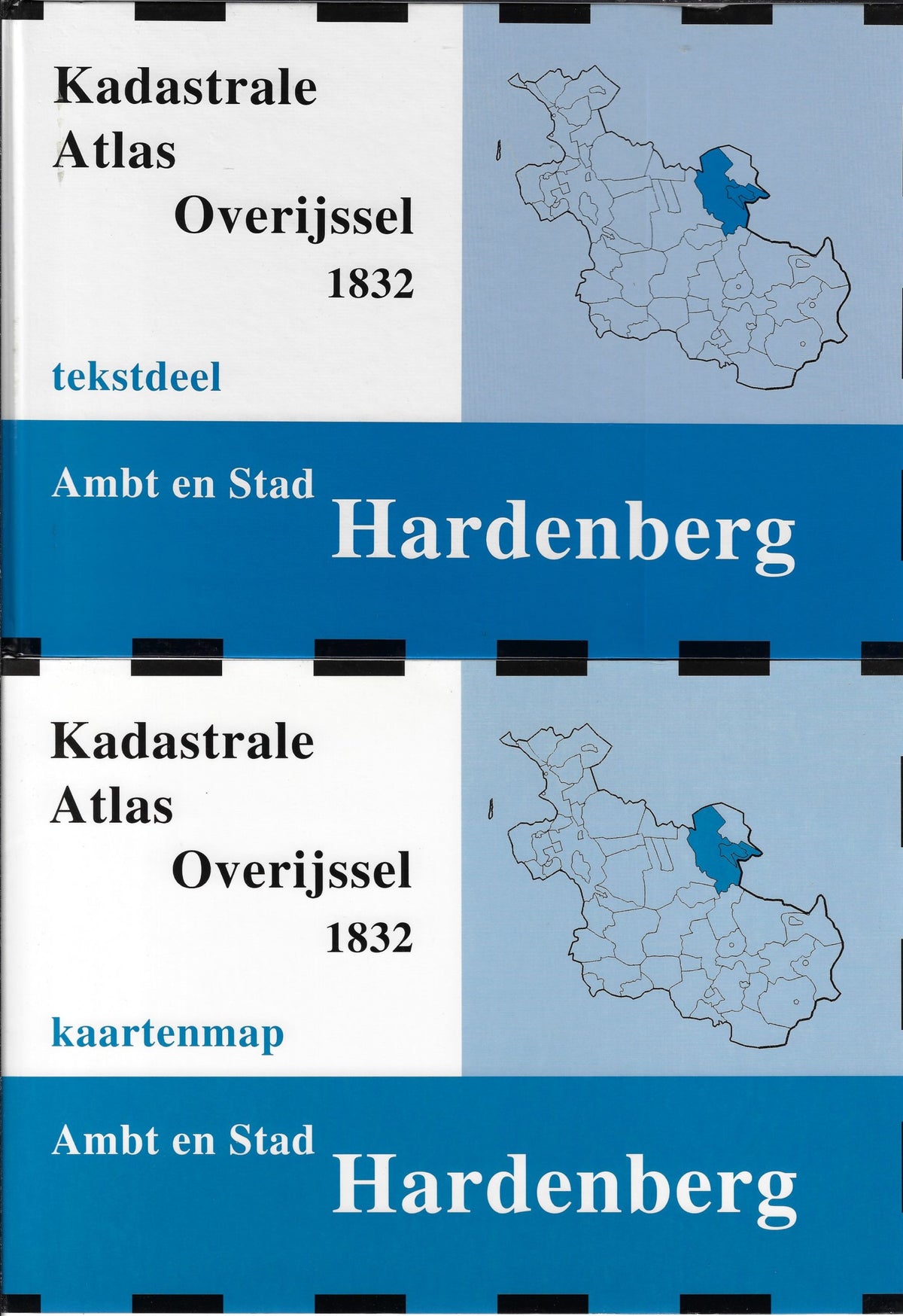 Omslag van Kadastrale atlas Overijssel 1832 ambt Hardenberg en stad Hardenberg V Tekstdeel en kaartenmap /, tweedehands boek bij Boekhandel Bloks