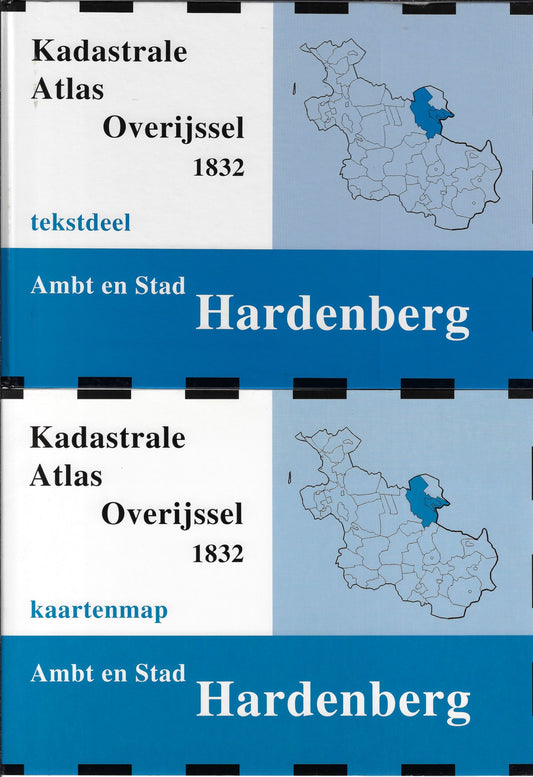 Omslag van Kadastrale atlas Overijssel 1832 ambt Hardenberg en stad Hardenberg V Tekstdeel en kaartenmap /, tweedehands boek bij Boekhandel Bloks
