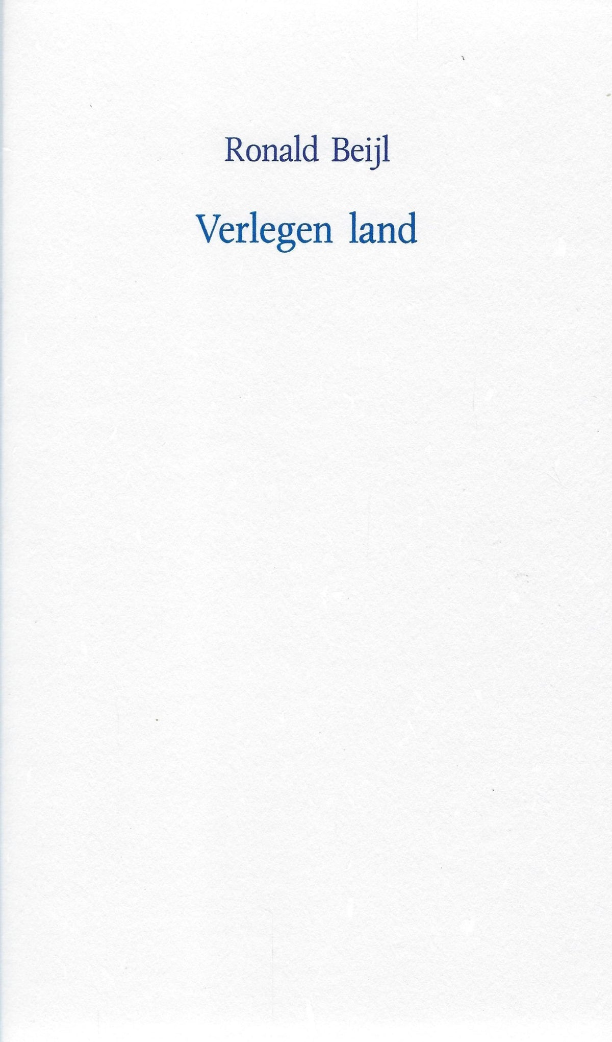 Omslag van Verlegen land, tweedehands boek bij Boekhandel Bloks