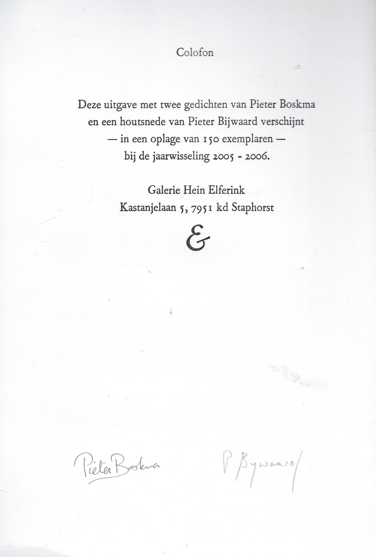 Omslag van Pieter Bijwaard - Luxe editie, tweedehands boek bij Boekhandel Bloks