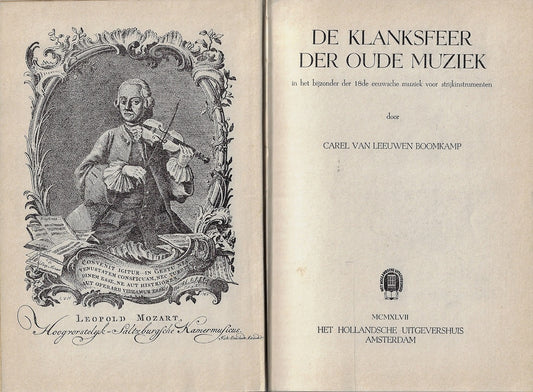 Omslag van De klanksfeer der oude muziek, tweedehands boek bij Boekhandel Bloks