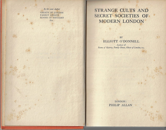 Omslag van Strange cults and secret societies of modern London, tweedehands boek bij Boekhandel Bloks