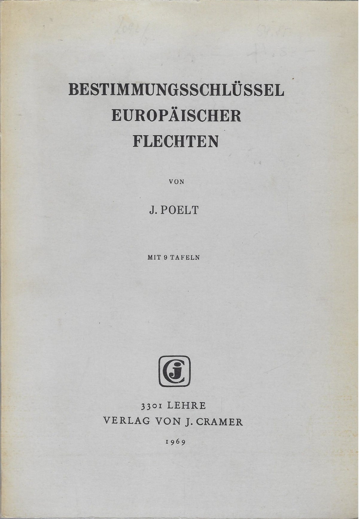 Omslag van Bestimmungsschlüssel Europäischer Flechten, tweedehands boek bij Boekhandel Bloks