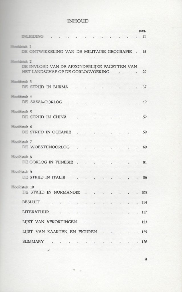 Omslag van De invloed van het landschap op de militaire operaties tijdens de tweede wereldoorlog, tweedehands boek bij Boekhandel Bloks