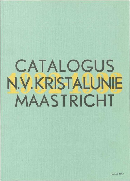 Omslag van Catalogus N.V. Kristalunie Maastricht 1932-1933, tweedehands boek bij Boekhandel Bloks