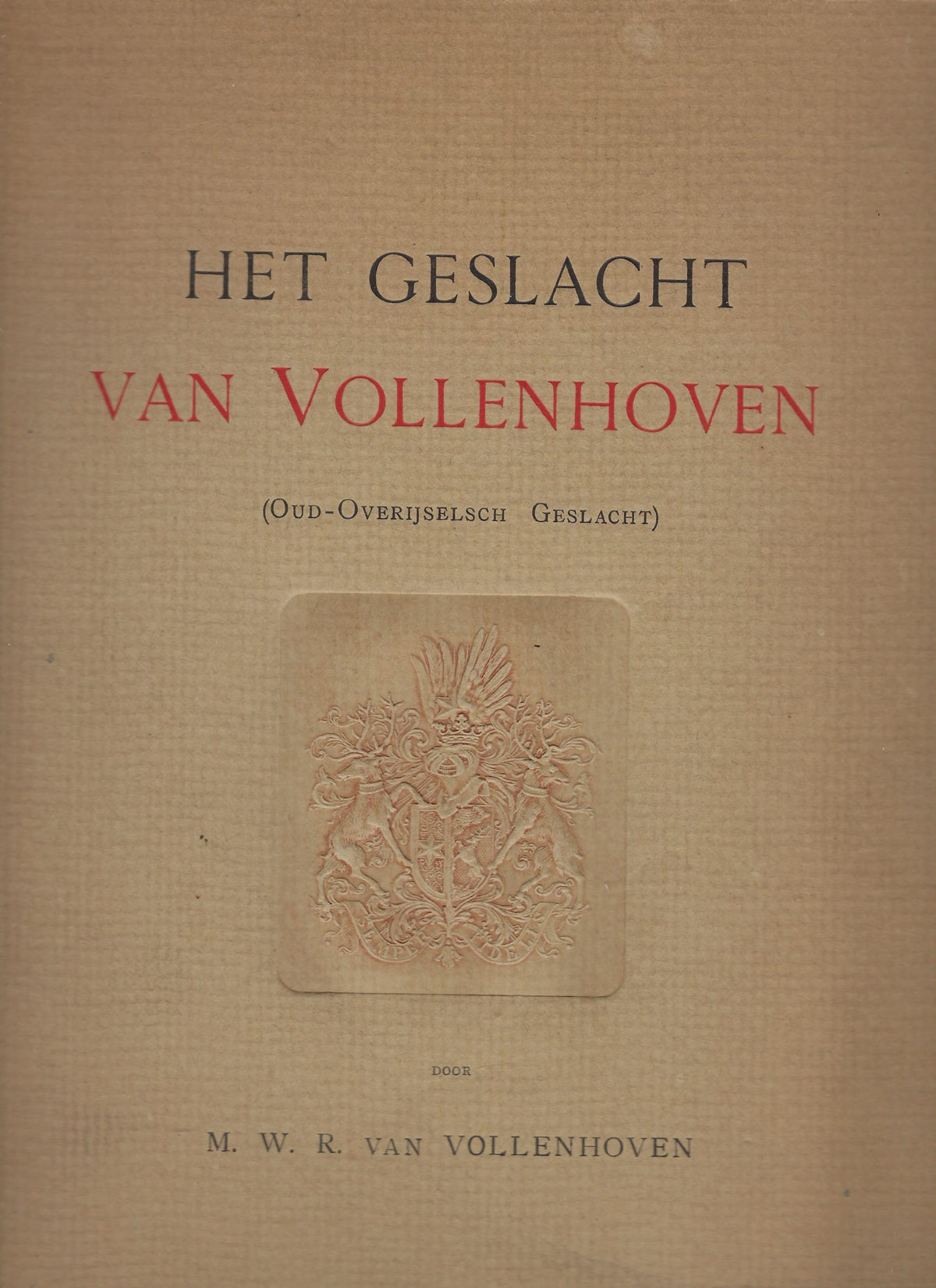 Omslag van Het geslacht van Vollenhoven (oud Overijselsch geslacht), tweedehands boek bij Boekhandel Bloks