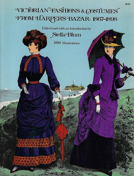 Omslag van Victorian fashions & costumes from harpers bazar 1867-1898, tweedehands boek bij Boekhandel Bloks