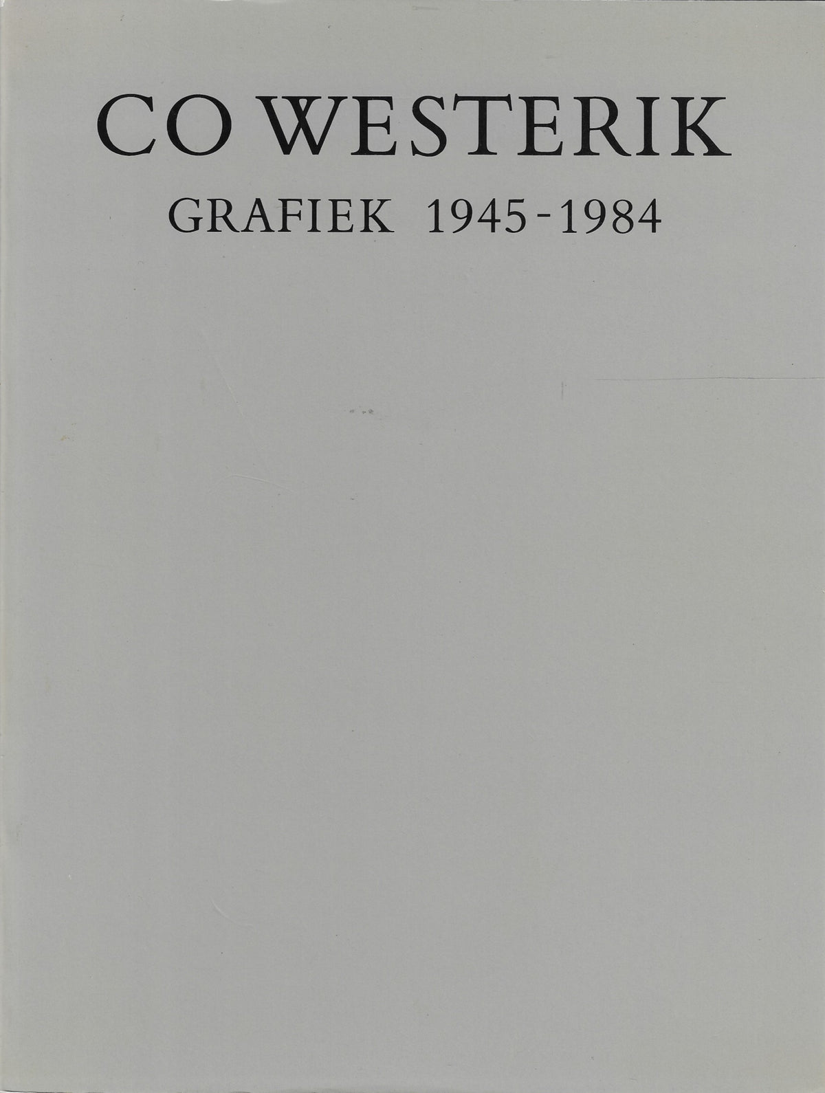 Omslag van Co westerik grafiek 1945-1984, tweedehands boek bij Boekhandel Bloks
