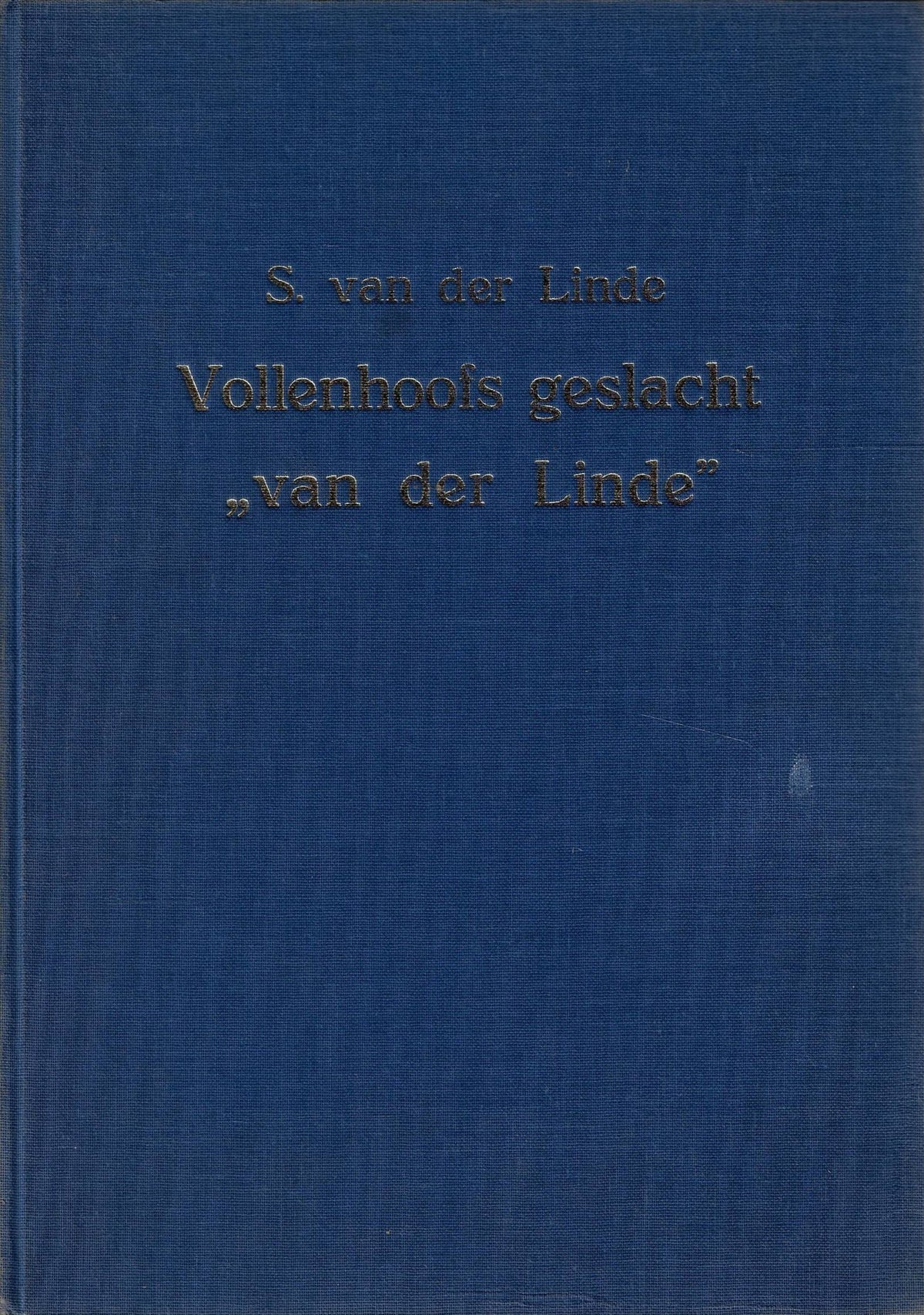 Omslag van Vollenhoofs geslacht "van der Linde, tweedehands boek bij Boekhandel Bloks