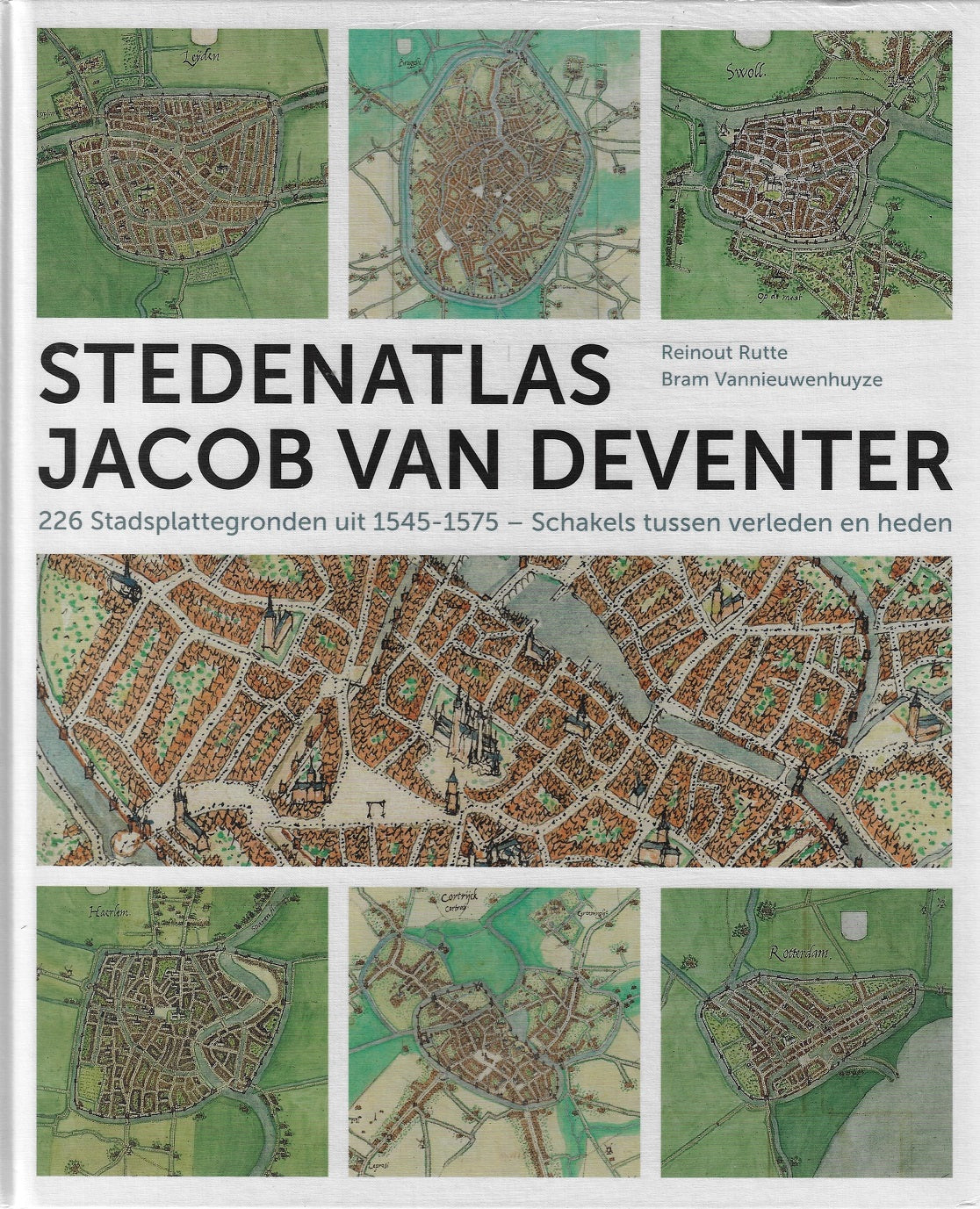 Omslag van Stedenatlas Jacob van Deventer / 226 stadsplattegronden uit 1545-1575 schakels tussen verleden en heden, tweedehands boek bij Boekhandel Bloks