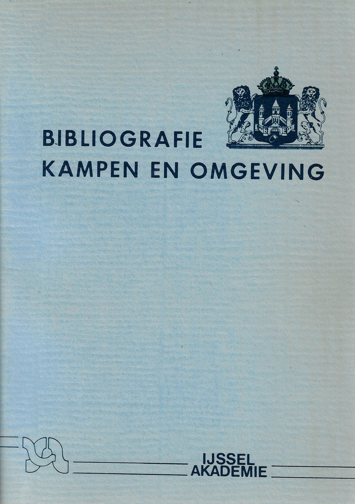 Omslag van Bibliografie Kampen en omgeving, tweedehands boek bij Boekhandel Bloks