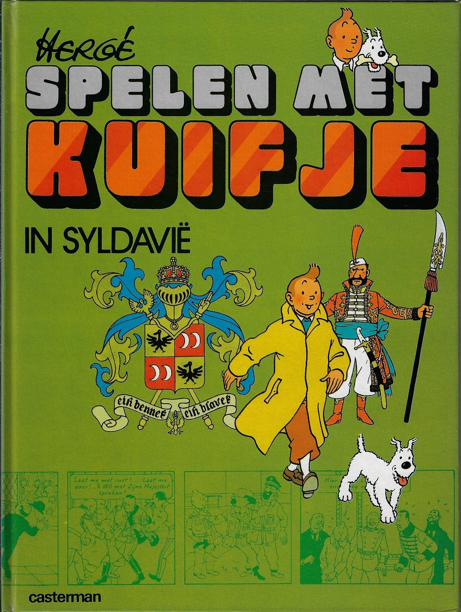 Omslag van Spelen met kuifje in syldavie, tweedehands boek bij Boekhandel Bloks